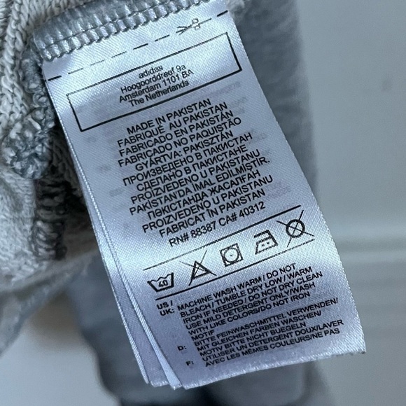 Adidas • Heathered Grey Crew Neck Hoodie - Picture 3 of 5